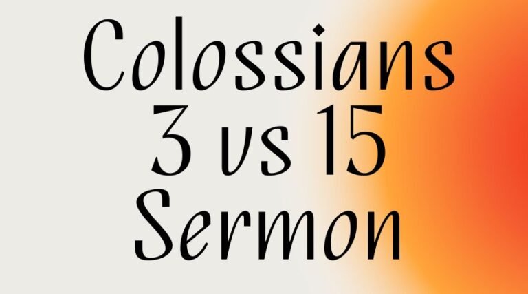 Let the Peace of Christ Rule 4 colossians 3 vs 15 sermon