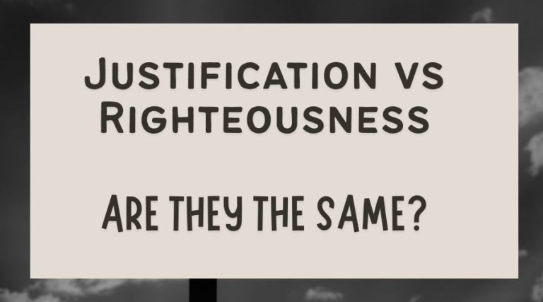 justification vs righteousness